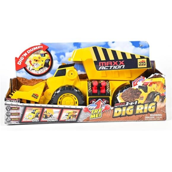 Days Entertainment 2-N-1 Dig Rig – Dump Truck and Front End Loader with Lights - Picture 7 of 8
